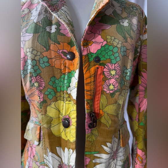 Vintage miss sixty floral print jacket. Size M - Picture 4 of 11